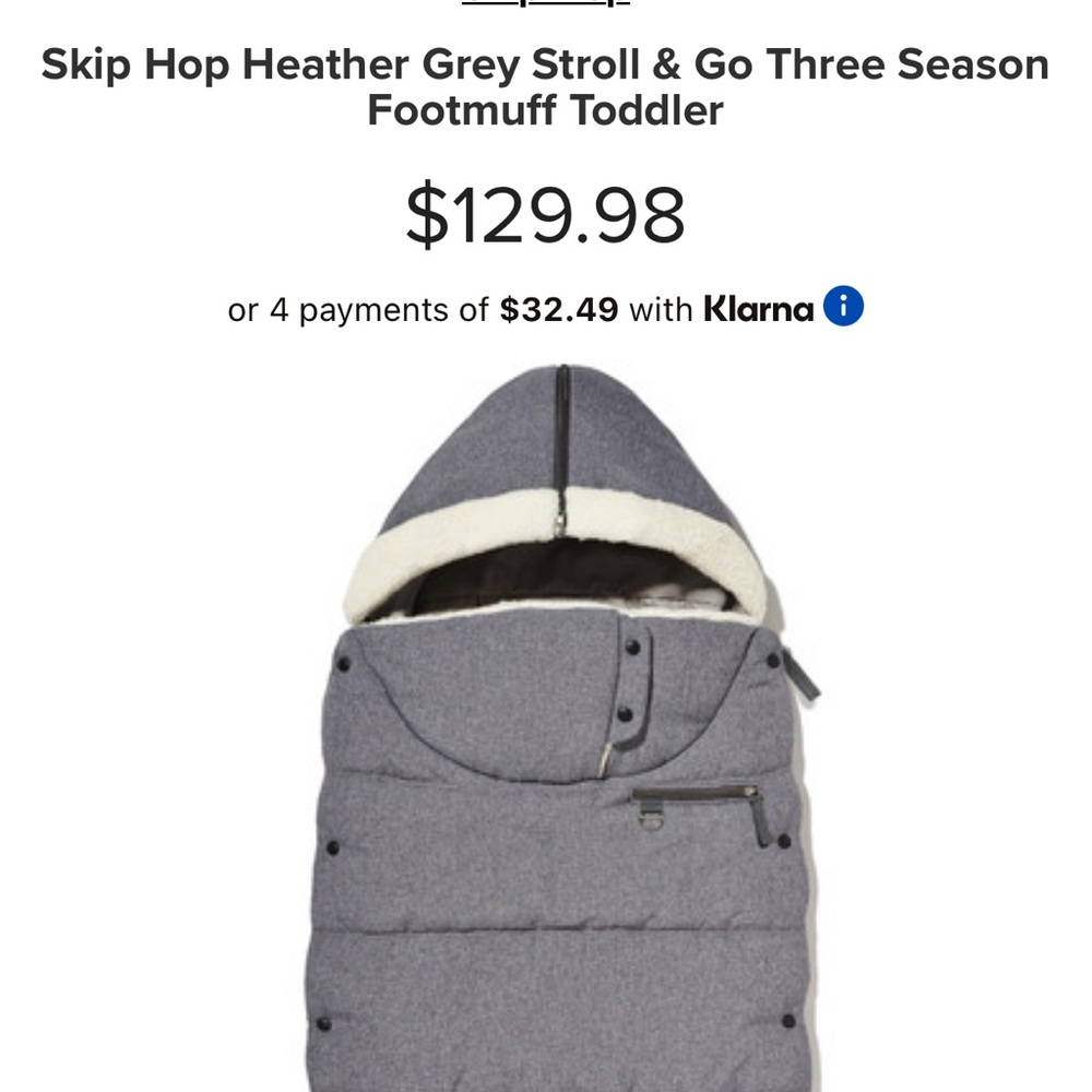 Skip Hop Gray Stroll & Go Footmuff